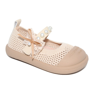 Туфли летние для девочки Капитошка C20854 бежевые 1